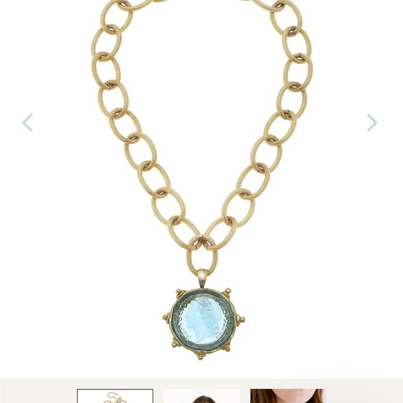 Susan Shaw Jewelry - Susan Shaw Venetian Glass Coin Necklace